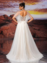 Beige Short Sleeve Dress Fairy Sample Sparkly Bead Embroidery A Line Wedding Dress,Wedding Event Dress